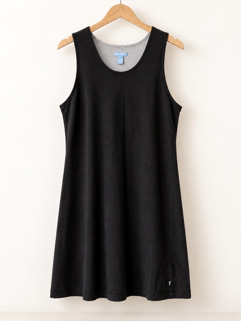 Toad & Co Horny Toad Black A-Line Travel Tank Dress Women’s Large 100% Cotton